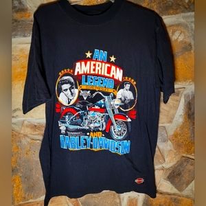 🔥1987 ELVIS and Harley DavidsonTSHIRT XL EXCELLENT CONDITION